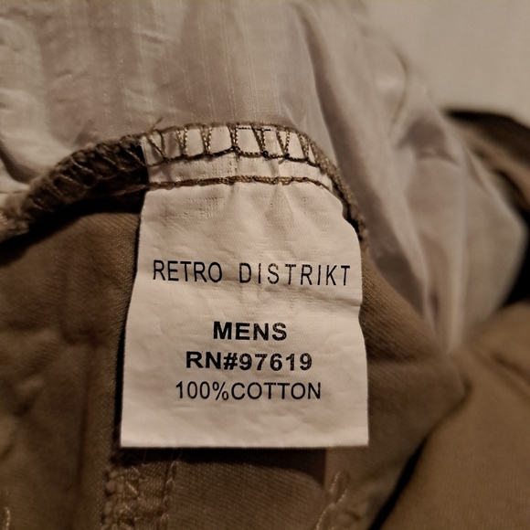 Retro Distrikt men's tan chino shorts size 34 - Picture 5 of 5